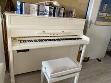 piano droit yamaha blanc état